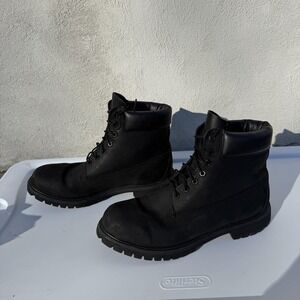 Timberland Boots Mens Size 11.5 Black Leather 10073 PrimaLoft 400g Insulated
